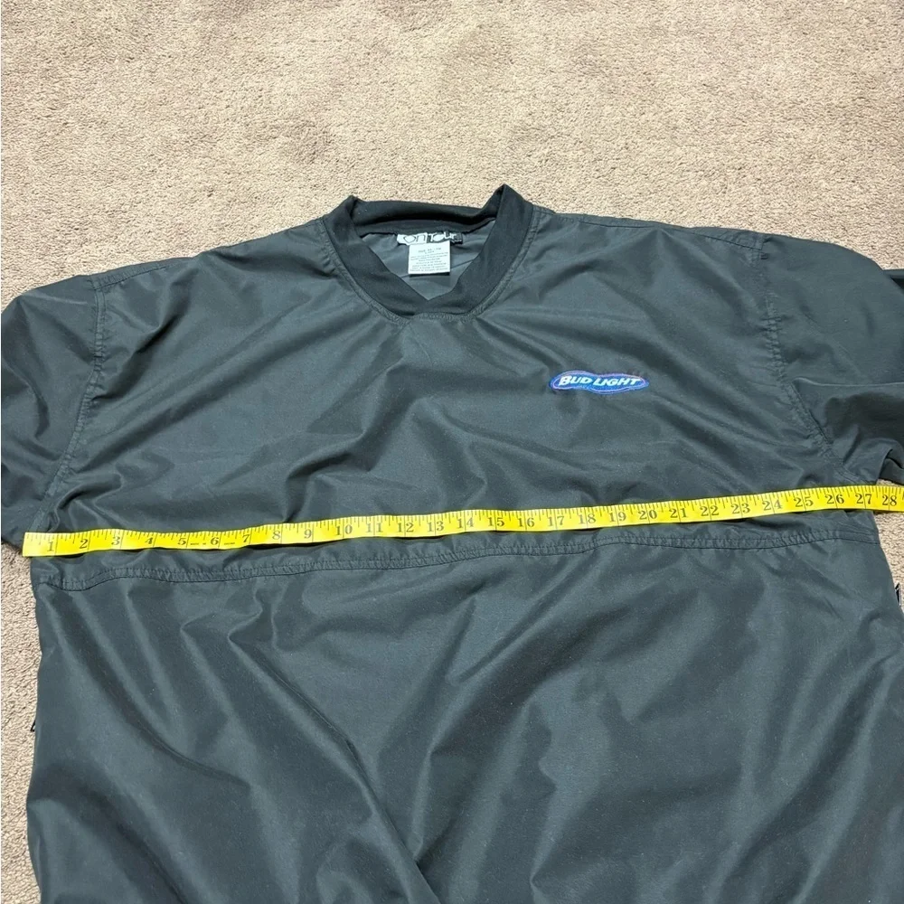 Bud light Men’s XL black pullover jacket with zipper pockets